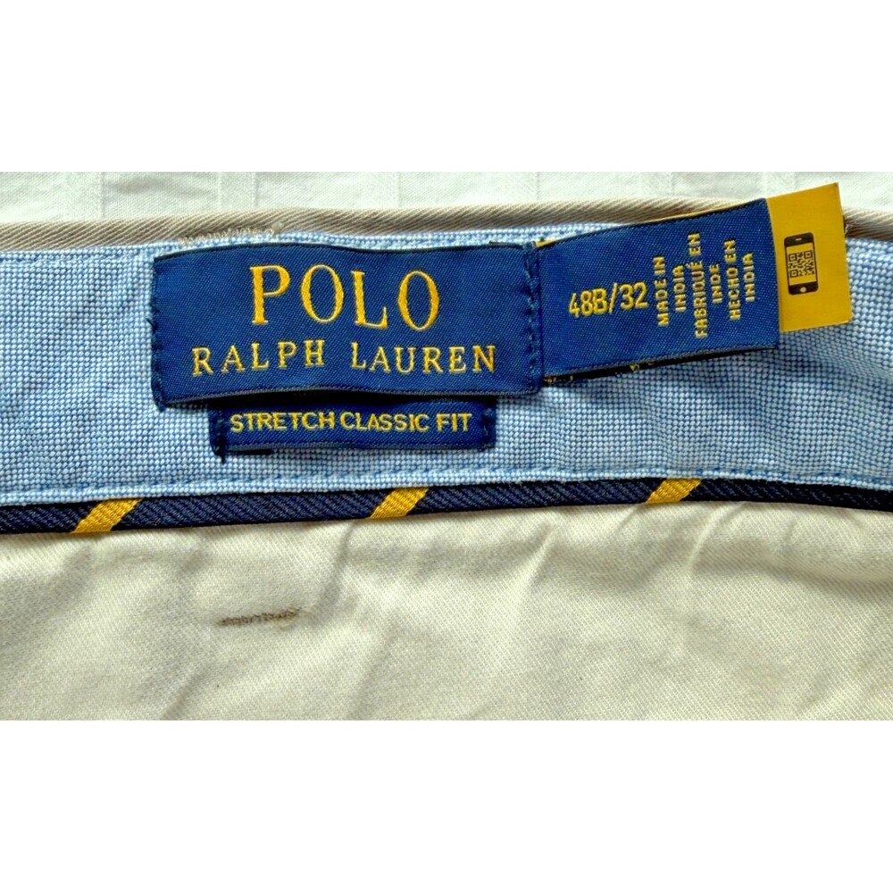 POLO Ralph Lauren Khaki Chino Pants Stretch Classic Fit W48 L 32 Cotton Big&Tall